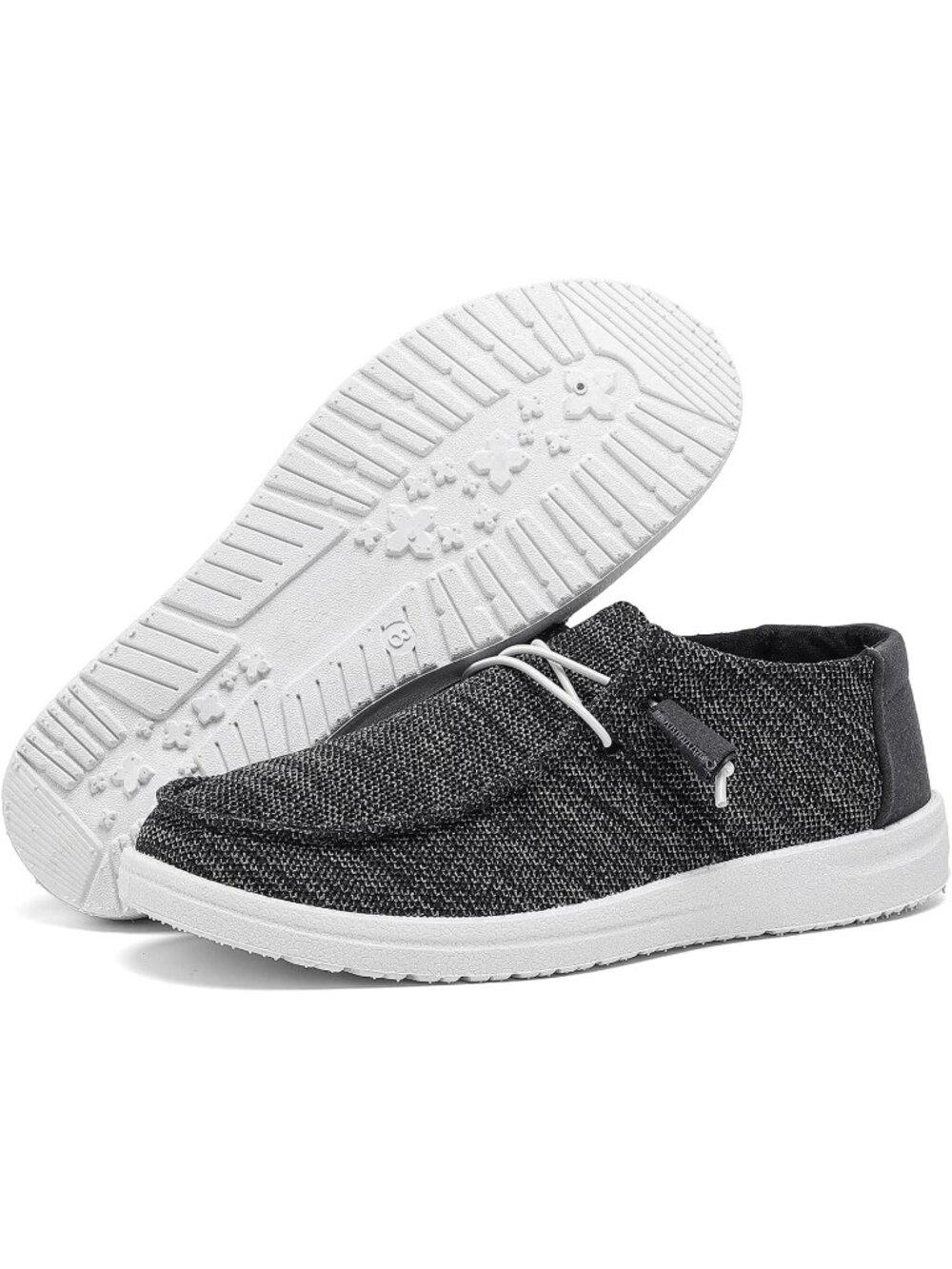 🆕Women's Black Grey Loafers Casual Slip-On Canvas Shoes Breathable Lightweight